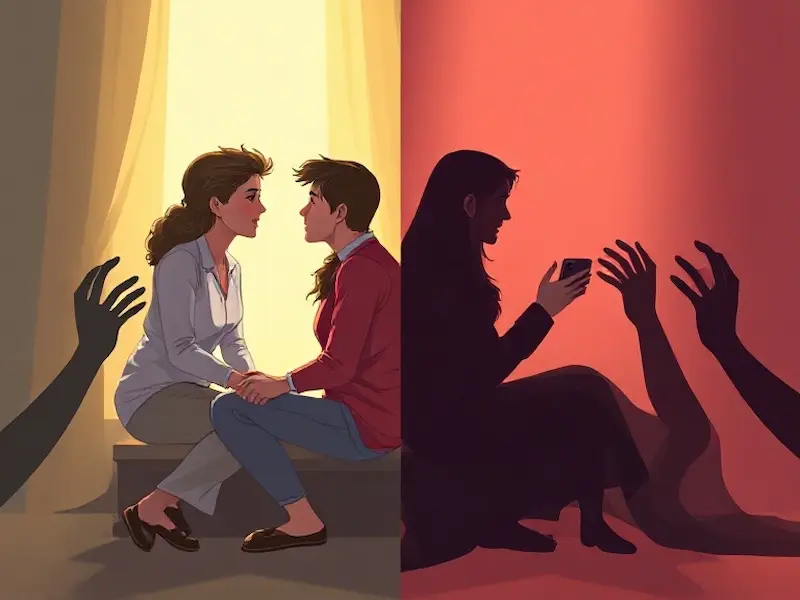 The doubt and jealousy that come in uninvited, gradually destroy that base